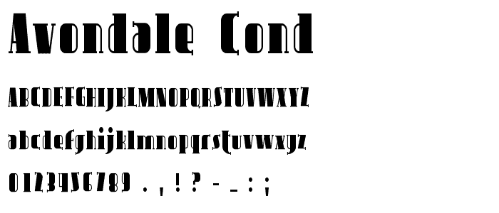 Avondale Cond font